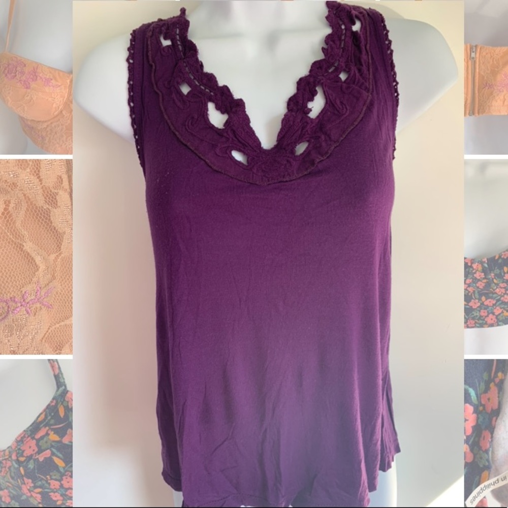 Ecote Embroidered Cutout Knit Top